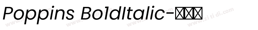 Poppins Bo1dItalic字体转换